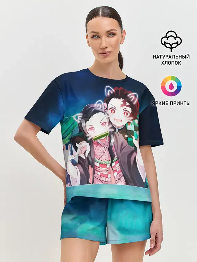 Женская пижама с шортами