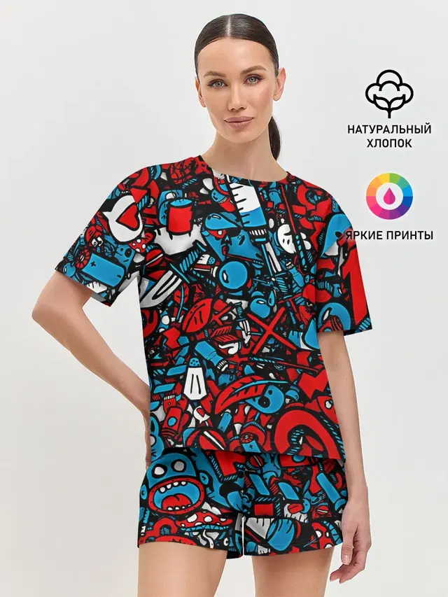 Женская пижама с шортами