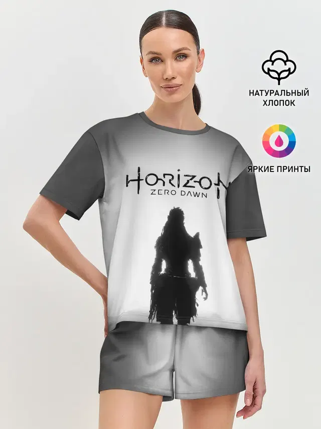 Женская пижама с шортами с принтом «Horizon Zero Dawn»