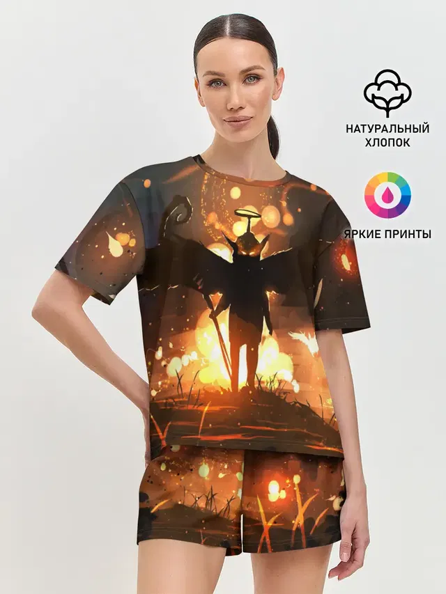 Женская пижама с шортами