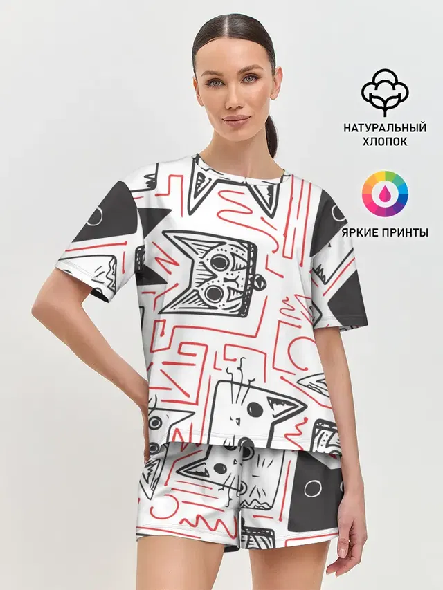 Женская пижама с шортами