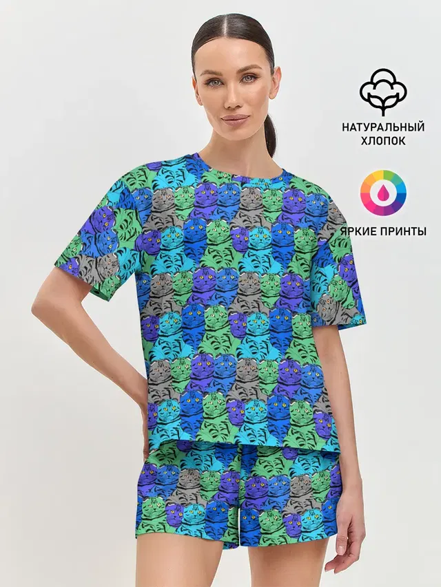 Женская пижама с шортами