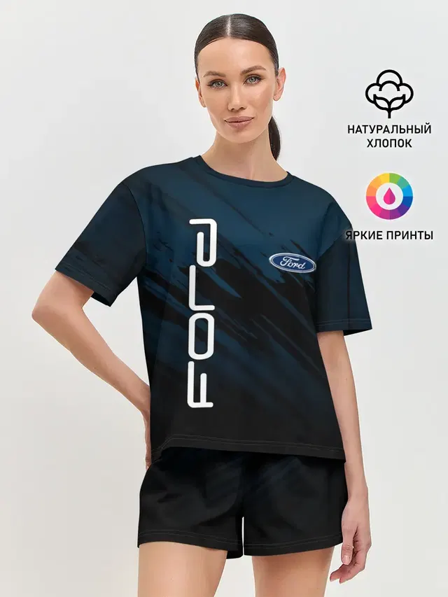 Женская пижама с шортами с принтом «Ford»