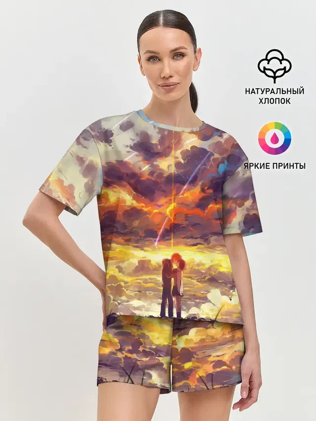 Женская пижама с шортами