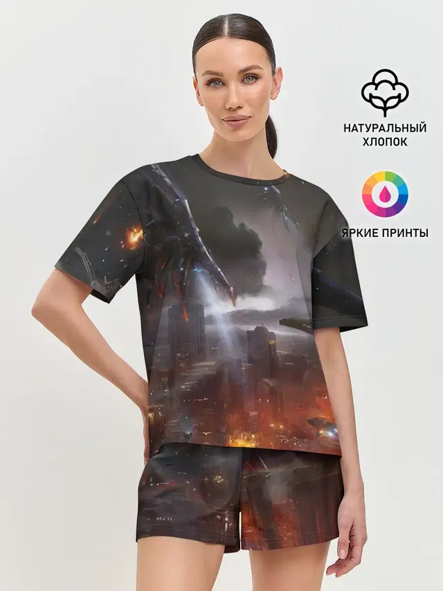 Женская пижама с шортами