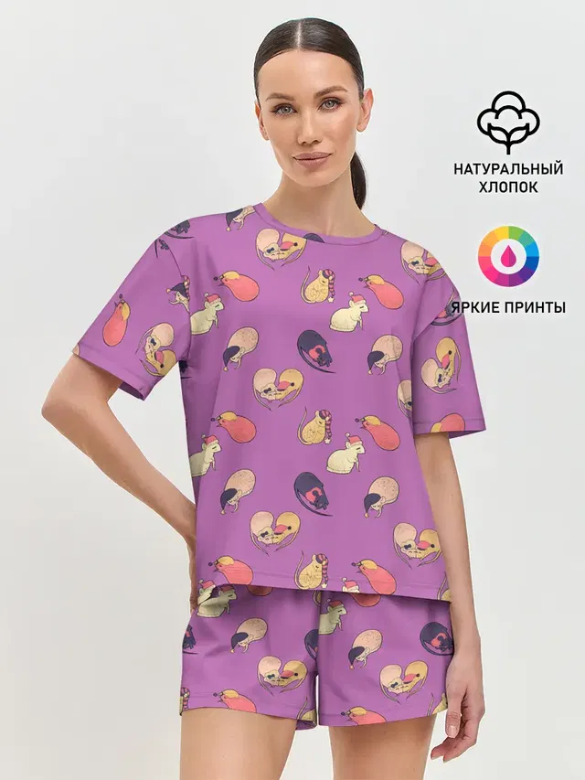 Женская пижама с шортами