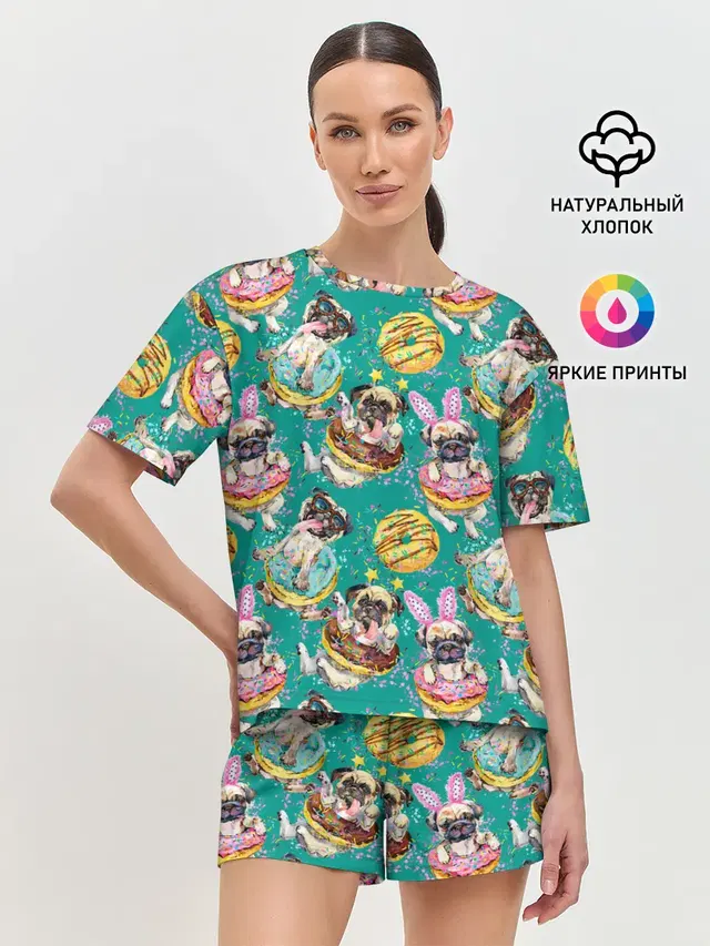 Женская пижама с шортами