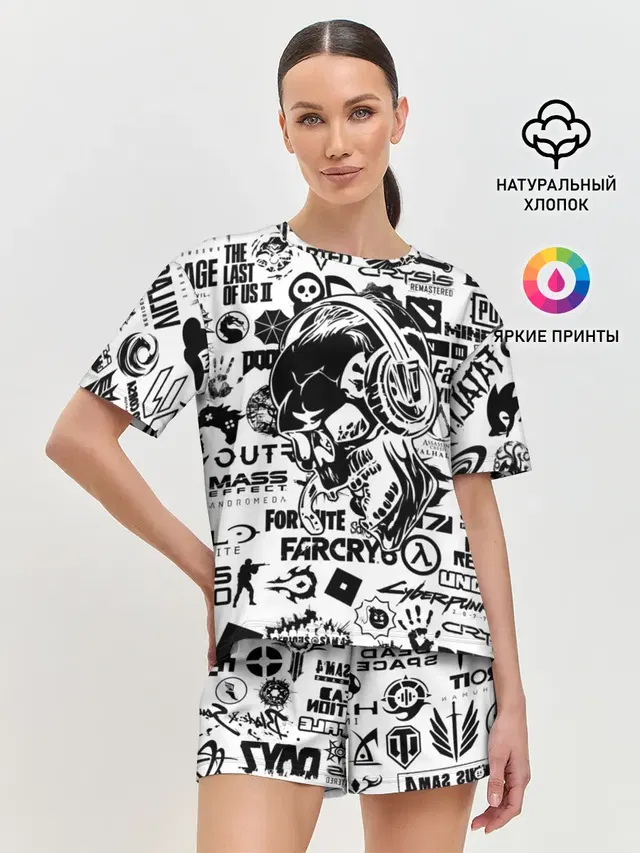 Женская пижама с шортами
