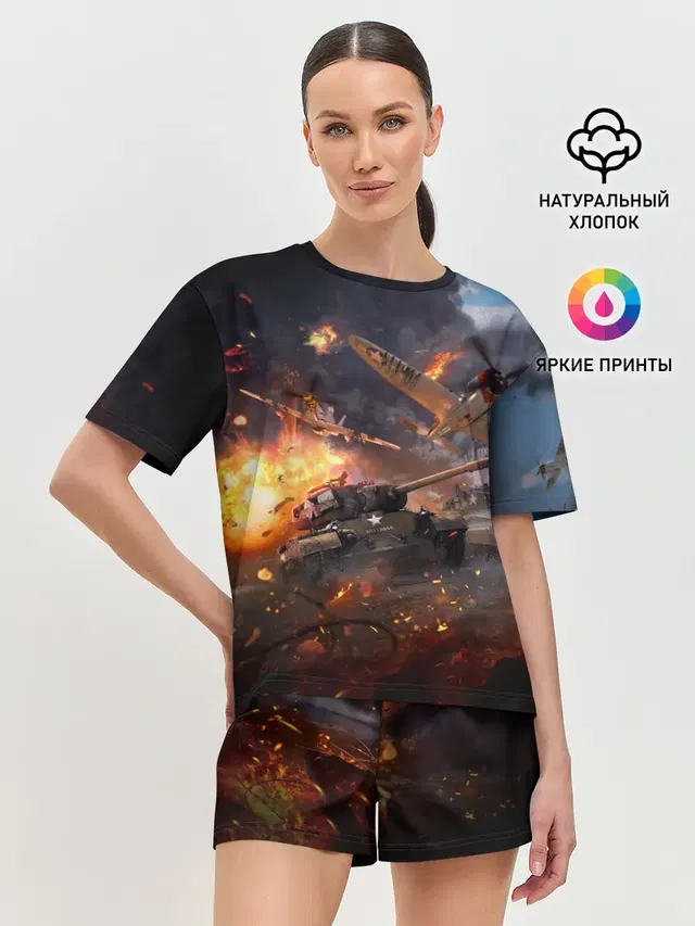 Женская пижама с шортами
