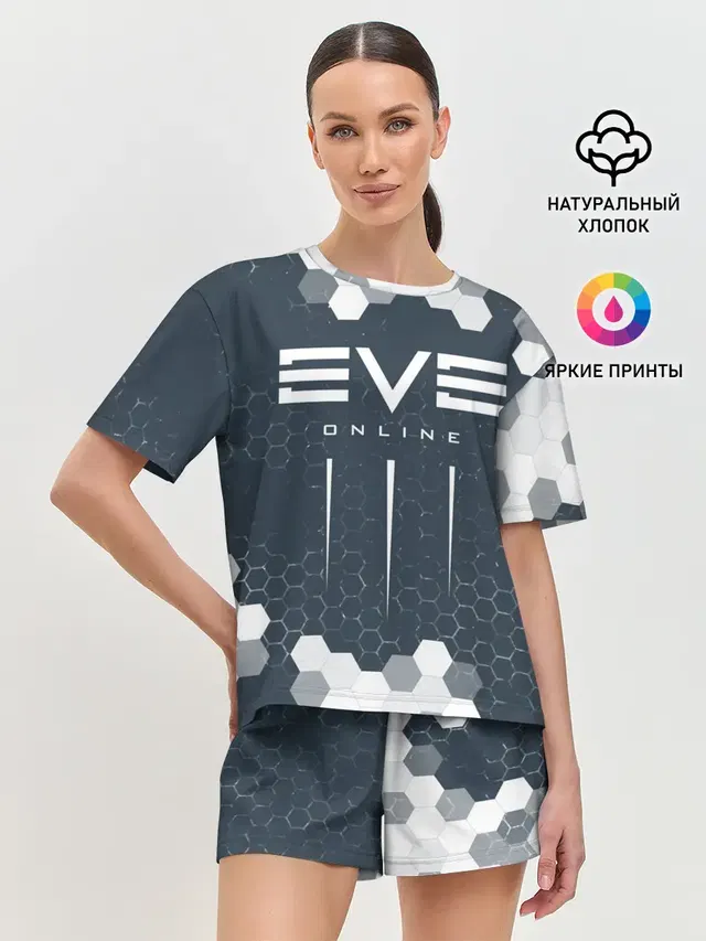 Женская пижама с шортами с принтом «EVE online — ИВ ОНЛАЙН»