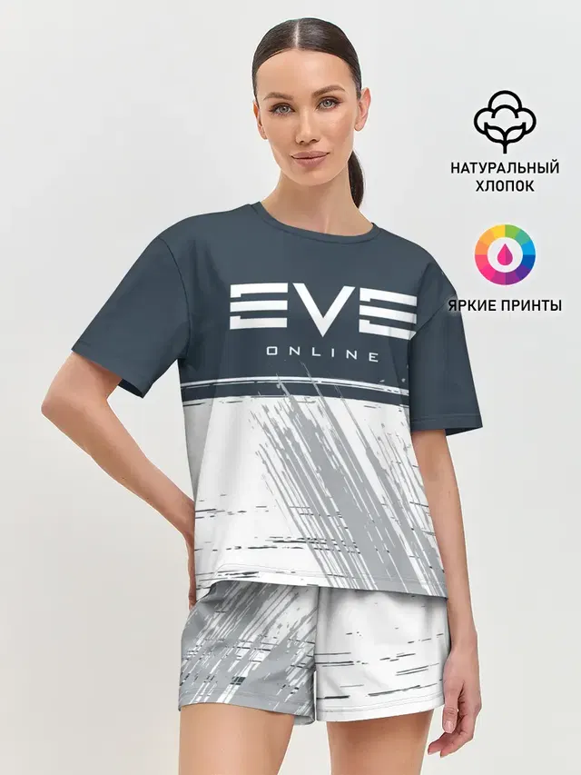 Женская пижама с шортами с принтом «EVE online — ИВ ОНЛАЙН»