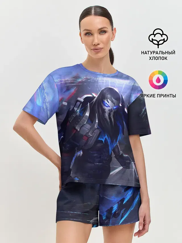 Женская пижама с шортами с принтом «Лига Легенд — League of legends Pyke»
