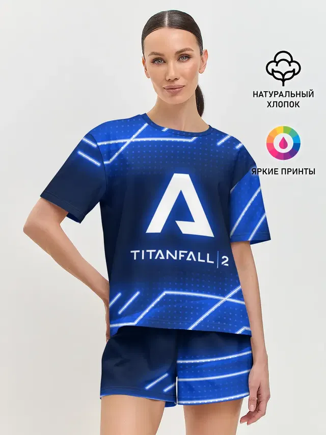 Женская пижама с шортами с принтом «Titanfall — TITANFALL 2»