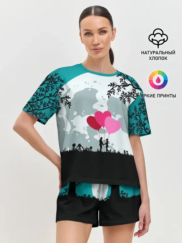 Женская пижама с шортами