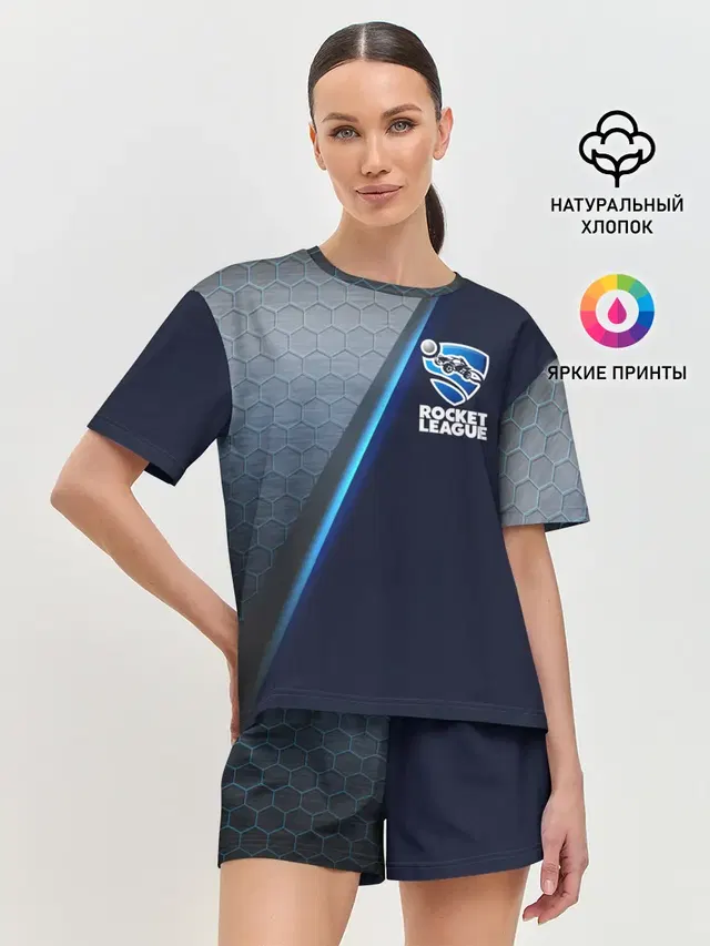 Женская пижама с шортами с принтом «Rocket League»