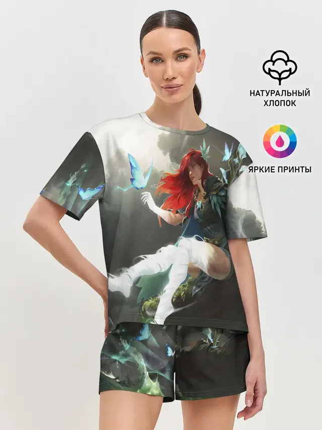 Женская пижама с шортами с принтом «Dota2 — Windranger Dota»
