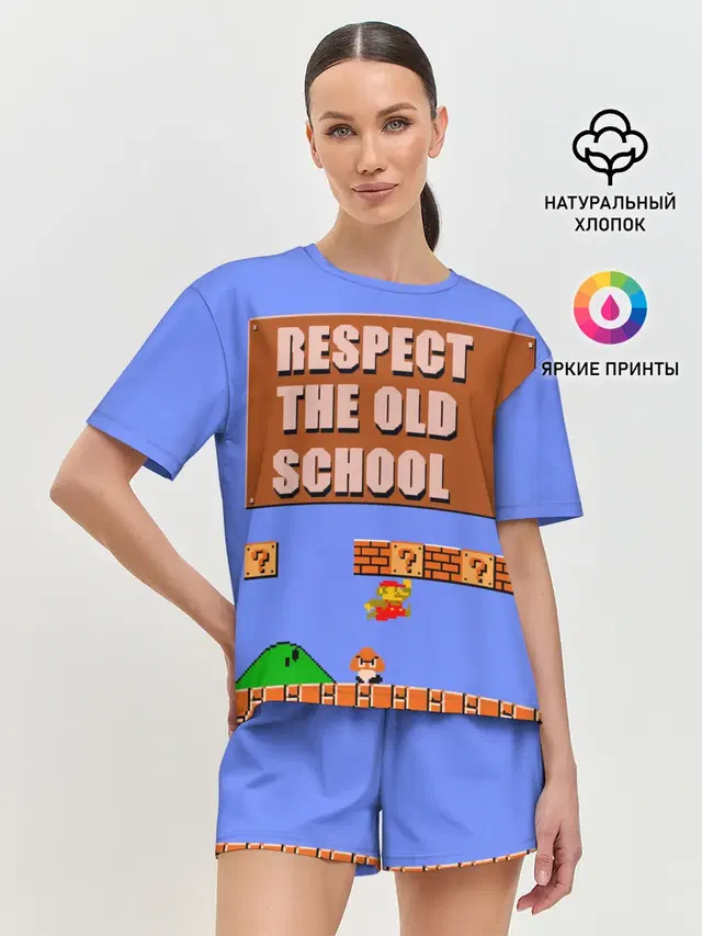 Женская пижама с шортами с принтом «Goomba»
