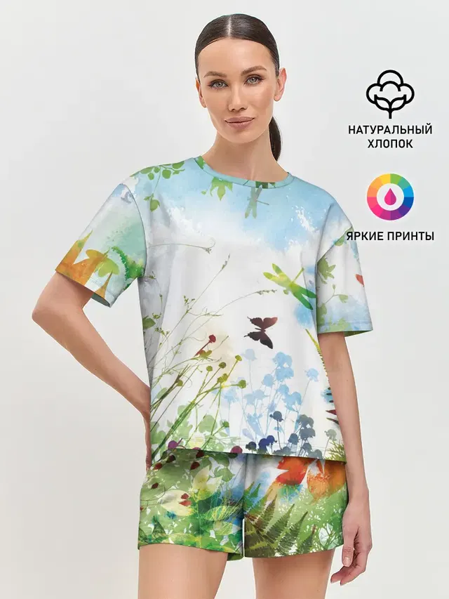 Женская пижама с шортами