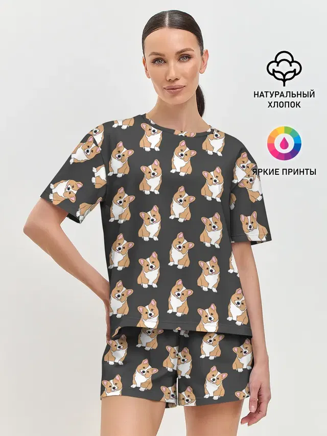 Женская пижама с шортами