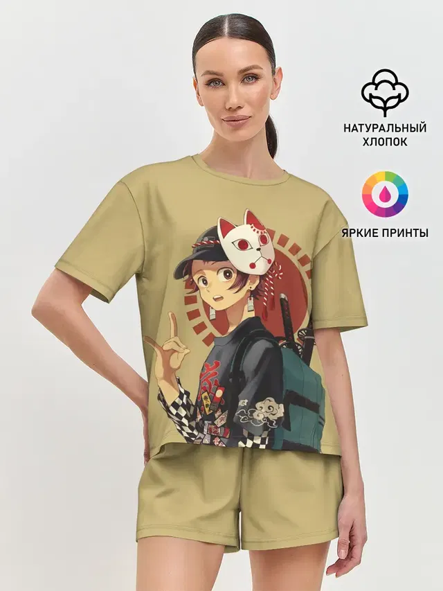 Женская пижама с шортами