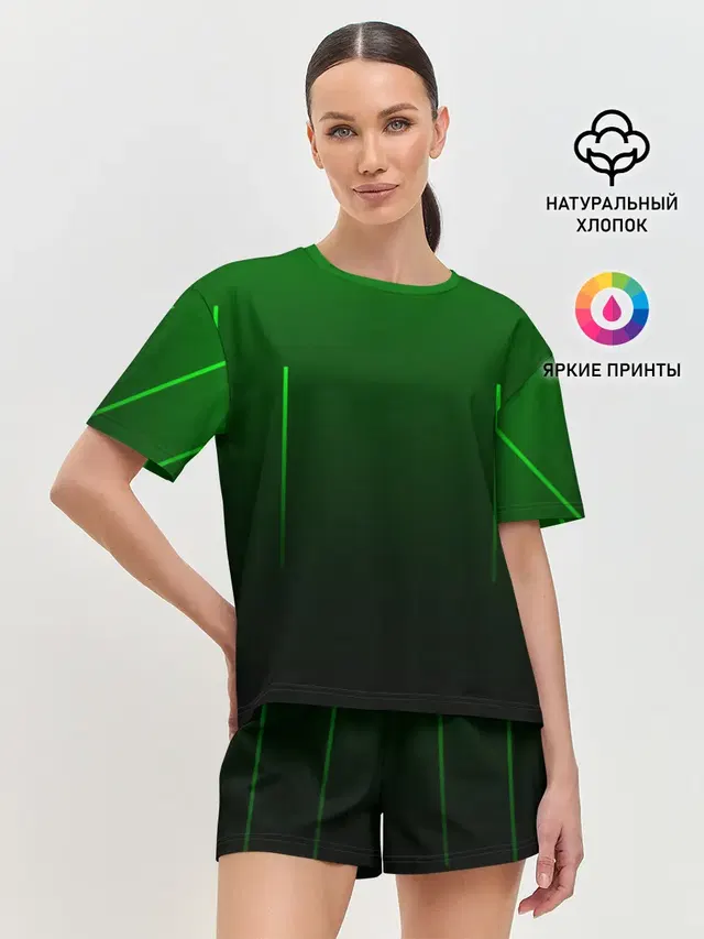 Неоновые линии на градиенте