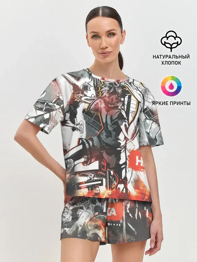 Женская пижама с шортами