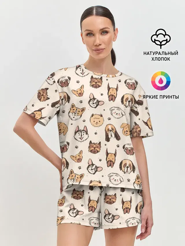 Женская пижама с шортами