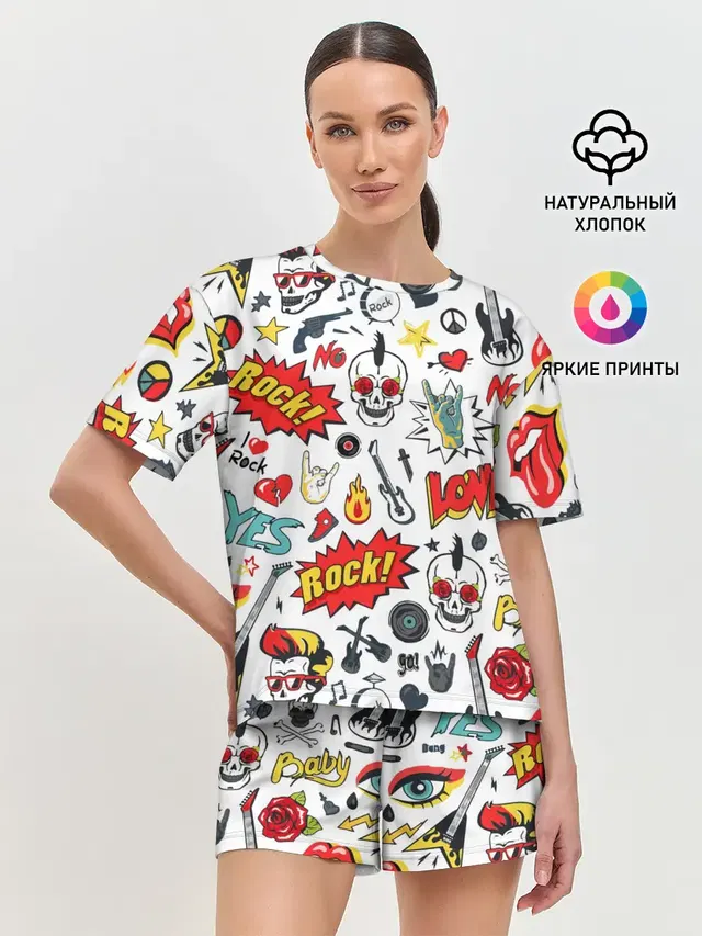 Женская пижама с шортами