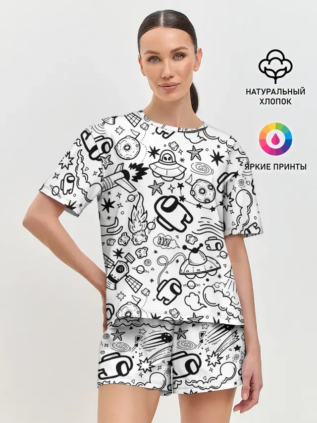Женская пижама с шортами