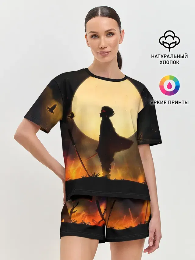 Женская пижама с шортами