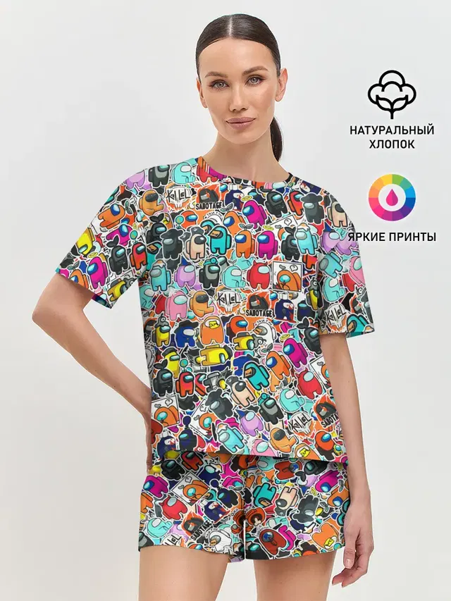Женская пижама с шортами