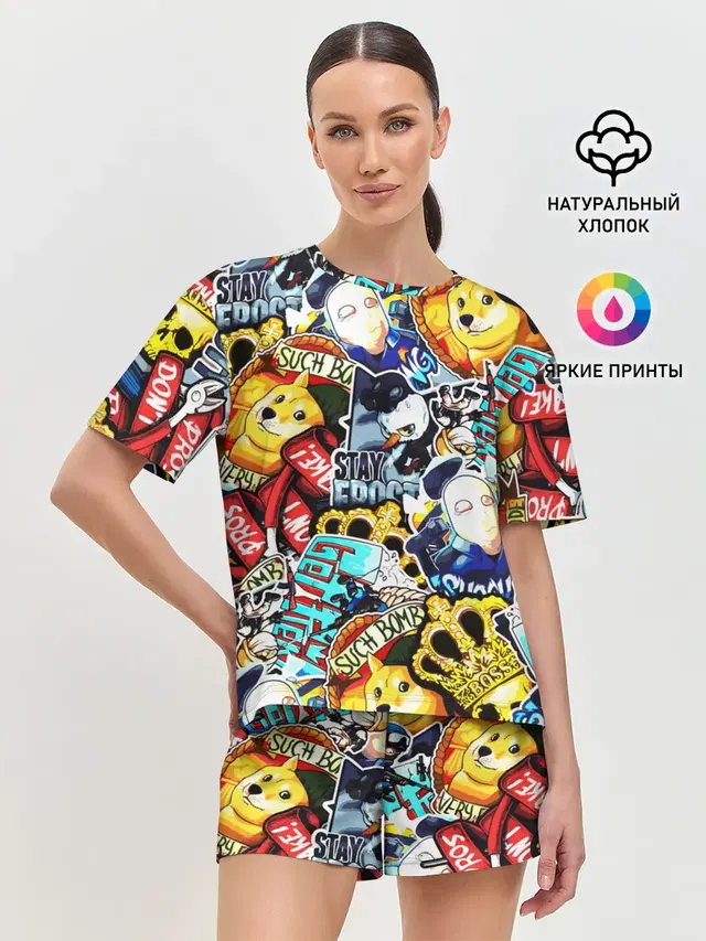 Женская пижама с шортами