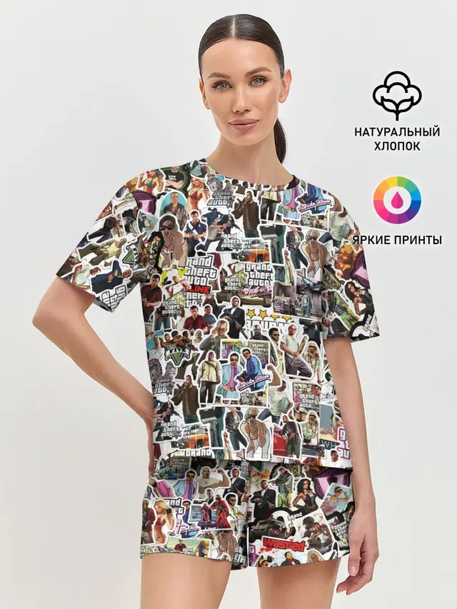 Женская пижама с шортами
