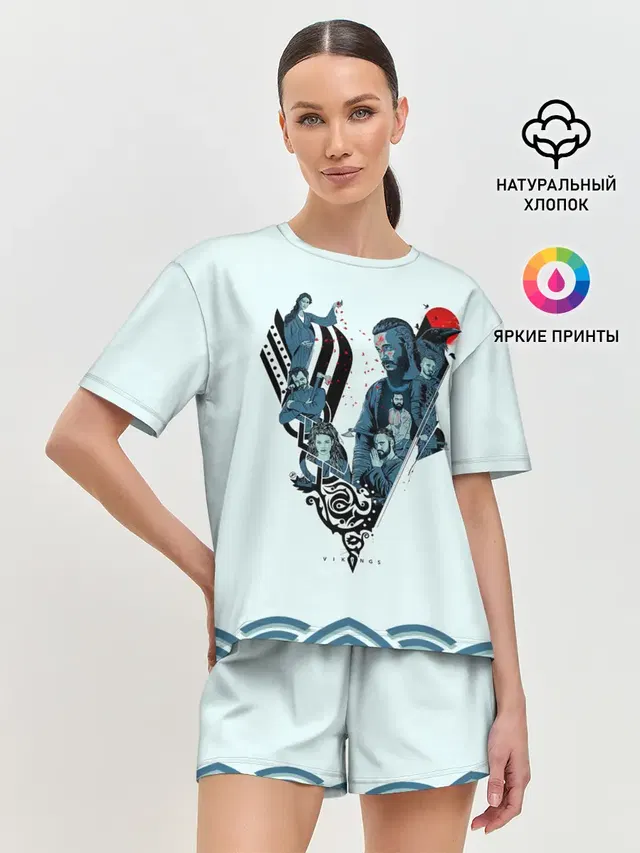 Женская пижама с шортами