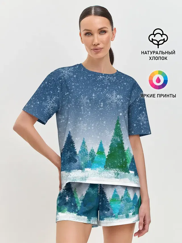 Женская пижама с шортами