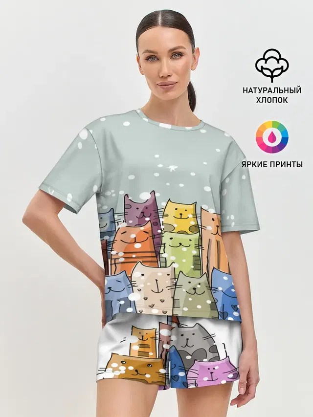 Женская пижама с шортами