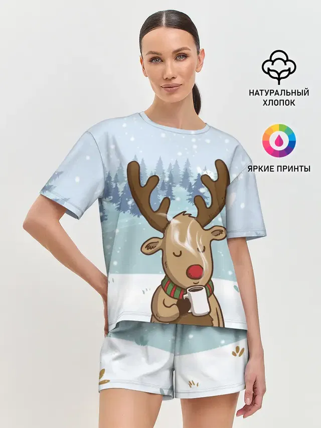 Женская пижама с шортами