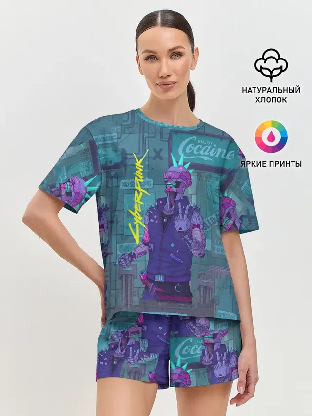 Женская пижама с шортами