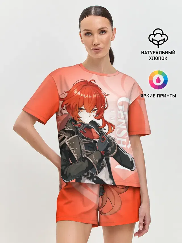 Женская пижама с шортами