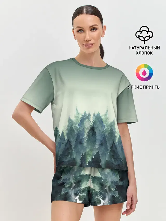Женская пижама с шортами