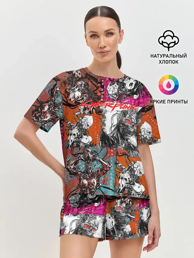Женская пижама с шортами