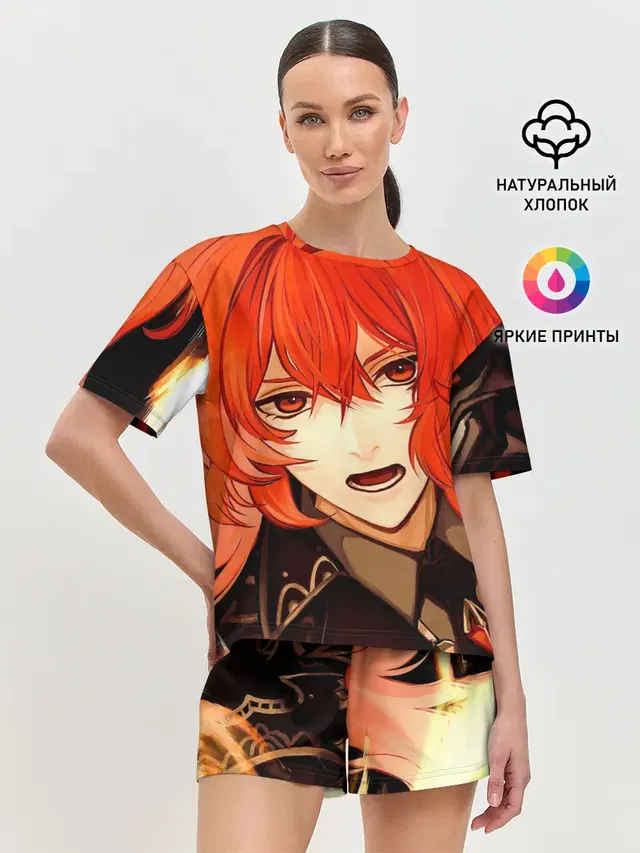Женская пижама с шортами