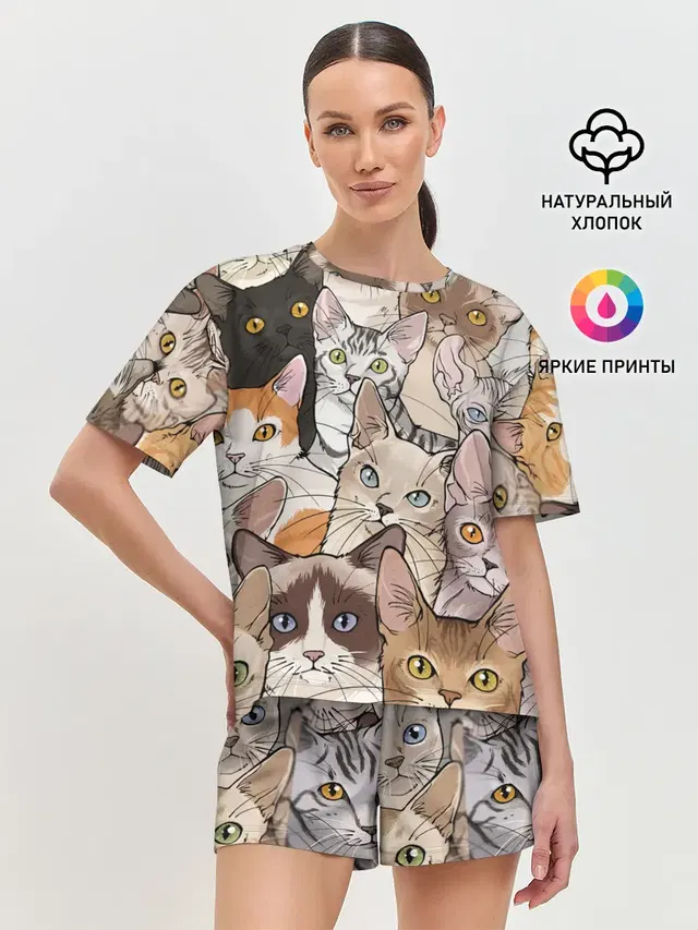 Женская пижама с шортами