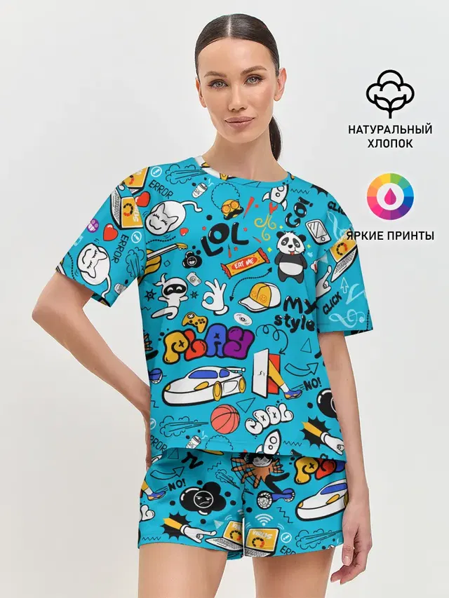 Женская пижама с шортами