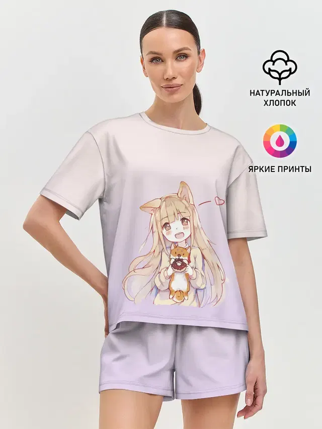 Женская пижама с шортами