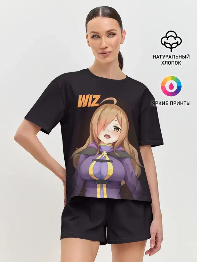 Женская пижама с шортами с принтом «Коносуба — Wiz»