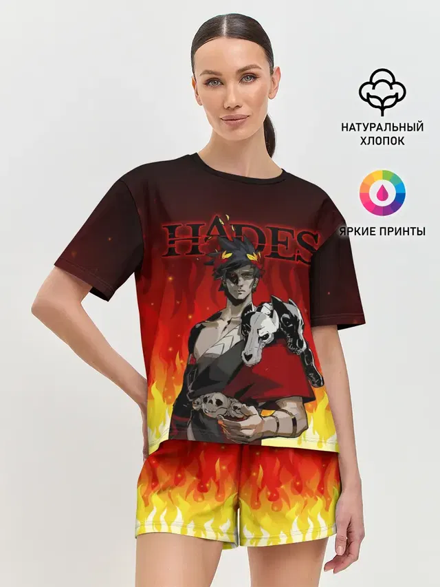 Женская пижама с шортами с принтом «Hades — HADES ZAGREUS»