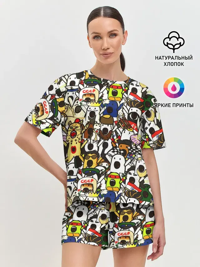 Женская пижама с шортами