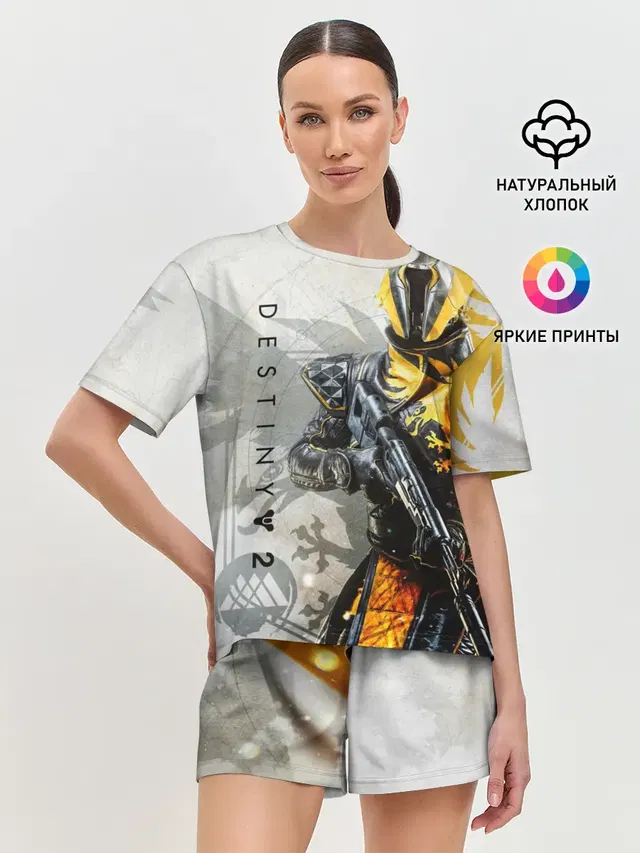 Женская пижама с шортами с принтом «Destiny — DESTINY, WARLOCK»