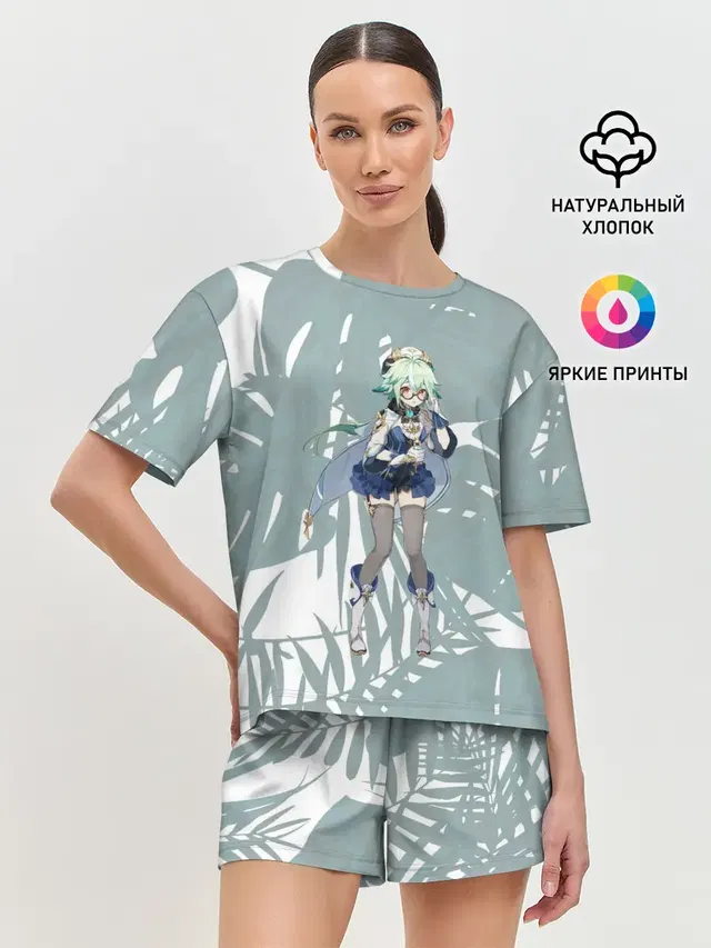 Женская пижама с шортами